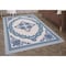 Deerlux Transitional Living Room Area Rug with Nonslip Backing, Blue Medallion Pattern, 9 x12 ft Extra Large QI003642.XL - alternate 1